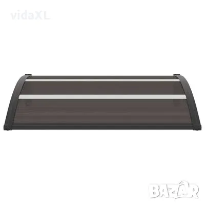 vidaXL Навес за врата черен 120x75 см PC (SKU:144823), снимка 2 - Градински мебели, декорация  - 48287522