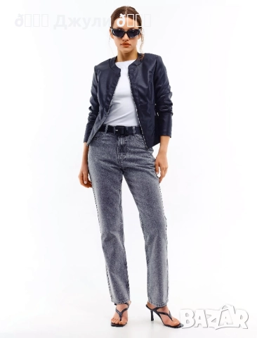 Стилно кожено яке от агнешка кожа, снимка 2 - Якета - 51589530