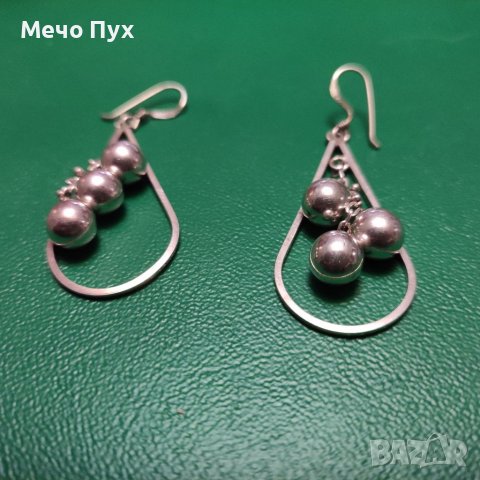 Сребърни обеци (64), снимка 2 - Обеци - 40220543