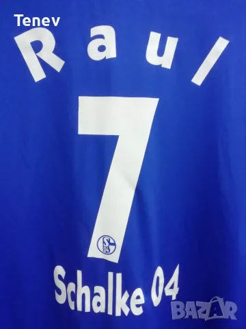 Schalke 04 Raul Adidas оригинална тениска фланелка Шалке Раул екип , снимка 3 - Тениски - 46635635