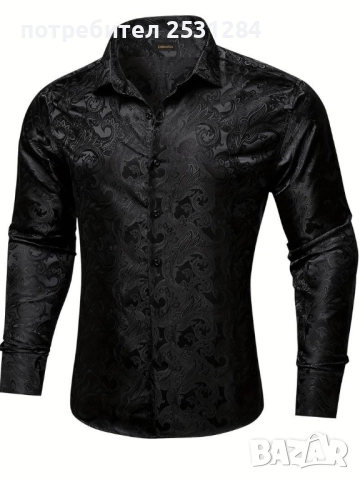 Нова мъжка елегантна жълта риза , черна риза, размер  М/Л , размер M/L, снимка 2 - Ризи - 52116518