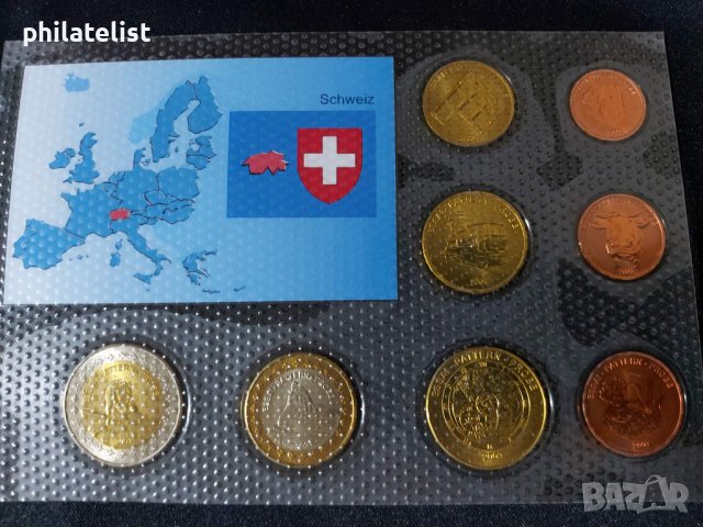 Пробен Евро сет - Швейцария 2003 , 8 монети, снимка 2 - Нумизматика и бонистика - 44265487