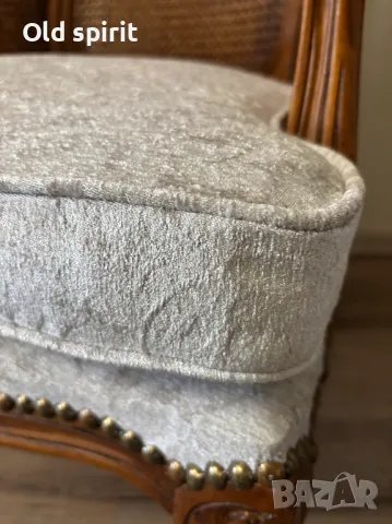 Двойка провансалски кресла, изработени с ратан, снимка 9 - Антикварни и старинни предмети - 48370277