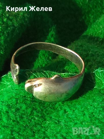 ФИГУРАЛЕН СТАР СРЕБЪРЕН ПРЪСТЕН ДЕЛФИН ВИСОКА ПРОБА СРЕБРО ХУДОЖЕСТВЕНА МАЙСТОРСКА ИЗРАБОТКА 26893, снимка 3 - Пръстени - 34884073