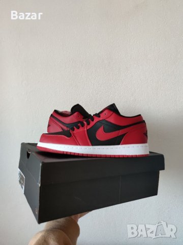 Nike Air Jordan 1 Low Reverse Bred Нови Оригинални Обувки Червени Черни Размер 42 Номер Маратонки , снимка 12 - Маратонки - 39174824