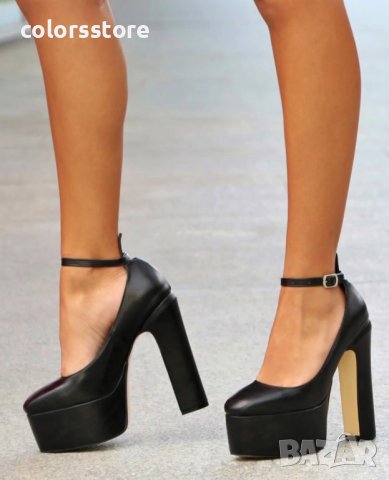 Обувки на ток - черна кожа - VT1, снимка 2 - Дамски обувки на ток - 31896933