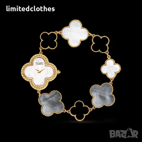 Van Cleef & Arpels VCA Mother of Pearl Onyx Alhambra Дамски Часовник