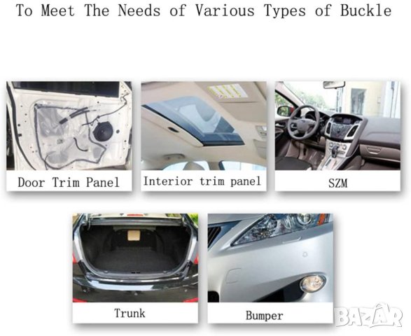 Комплект щипки за кори тапицерия за автомобил универсални 299 броя, снимка 4 - Аксесоари и консумативи - 29081116