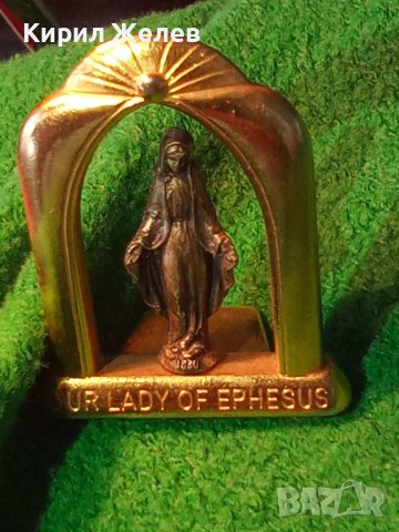 ПРЕСВЕТА БОГОРОДИИЦА от ЕФЕС МИНИАТЮРА ПОЗЛАТЕНА и ПОСРЕБРЕНА СТАТУЕТКА РЕЛИГИОЗЕН СУВЕНИР 4617, снимка 5 - Колекции - 34339677