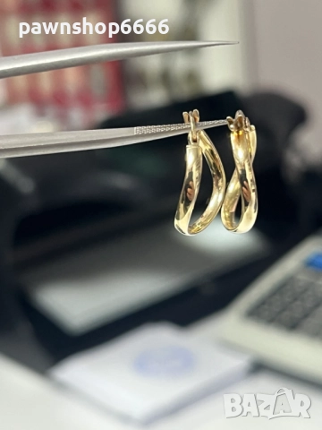 Златни обеци 14К , снимка 5 - Обеци - 52624746