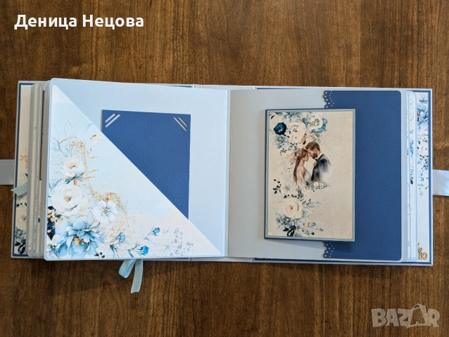 Сватбен албум, ръчно изработен албум за сватба, сватбена картичка, снимка 5 - Подаръци за сватба - 53475167