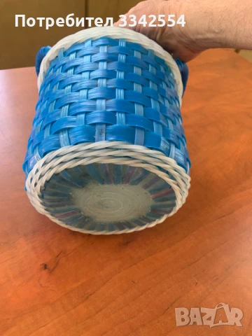 БУРКАН СТЪКЛО ПЛЕТЕН ОТ СОЦА ЗА ТУРШИЯ-4 ЛИТРА, снимка 1