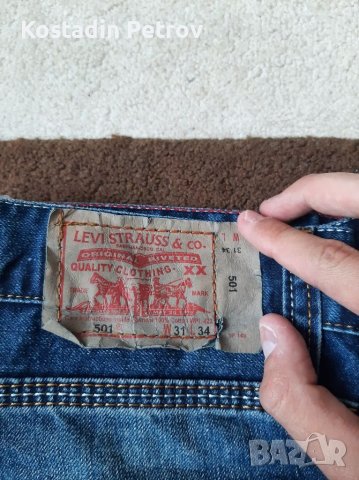 Мъжки дънки Levi's 501 Straight, снимка 2 - Дънки - 40345461