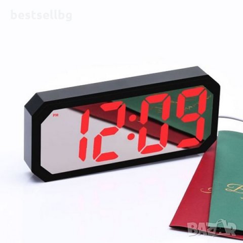 Електронен настолен постоянно светещ часовник на ток термометър аларма, снимка 7 - Други - 34735464