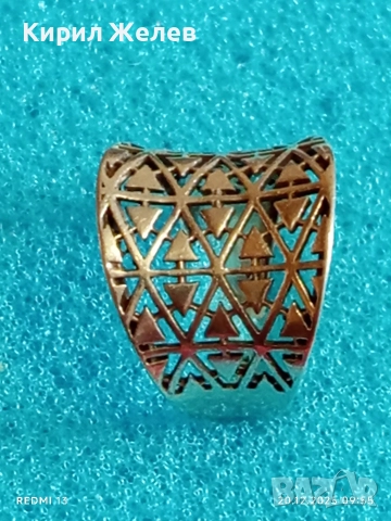 СТИЛЕН ДАМСКИ СРЕБЪРЕН ПРЪСТЕН ОРНАМЕНТИРАН ПОДХОДЯЩ АКСЕСОАР за ЕЖЕДНЕВИЕТО 37641, снимка 4 - Пръстени - 52854898