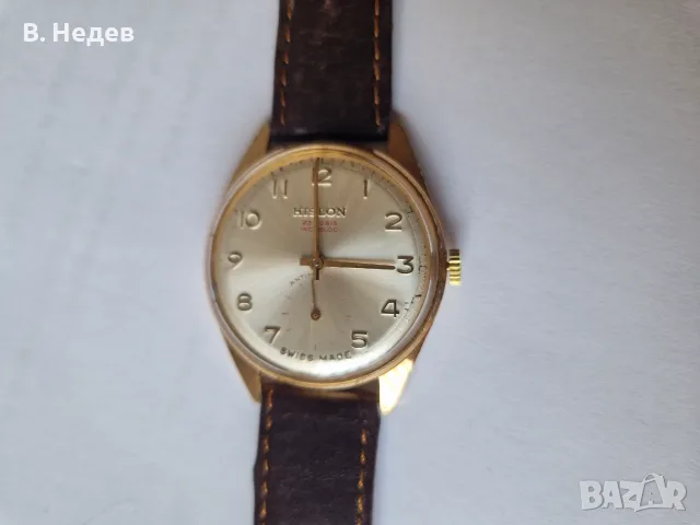 HISLON 2000, cal Felsa 4010, case 36mm, Au 10, "SWISS MADE" - златни обемни букви! ТОП!, снимка 2 - Мъжки - 55230239