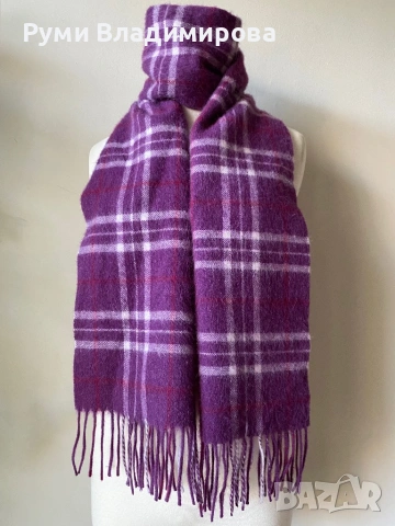 Мъжки, кариран шал от 100 % кашмир/ вълна, снимка 13 - Шалове - 48382070