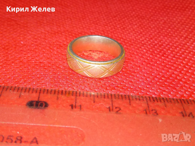 СТАР СТИЛНО ОРНАМЕНТИРАН СРЕБЪРЕН ПРЪСТЕН ХАЛКА ВИСОКА ПРОБА СРЕБРО РЕТРО БИЖУ РЪЧНА ИЗРАБОТКА 43803