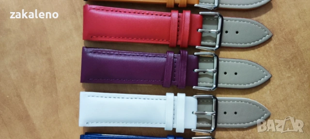 GL05 Кожена каишка за Apple Huawei Samsung Galaxy Watch Xiaomi Garmin, снимка 3 - Резервни части за телефони - 53196401