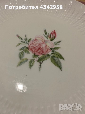 Hutschenreuther. Rozita.1939-1964г.Порцеланова чиния., снимка 3 - Антикварни и старинни предмети - 52123445