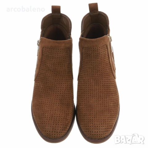 Дамски преходни класически велурени боти до глезена, 5цвята , снимка 9 - Дамски боти - 53539801