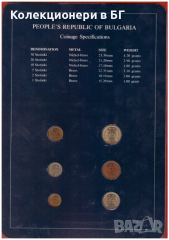 СЕТ БЪЛГАРСКИ МОНЕТИ 1974 ГОДИНА /виж описанието/, снимка 3 - Нумизматика и бонистика - 53513122
