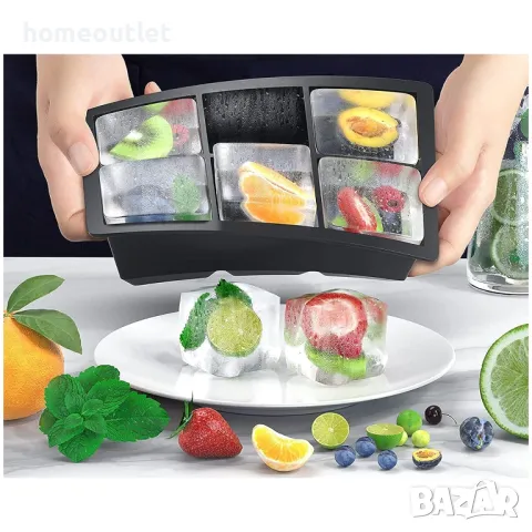 К-т форми за лед FYLINA ICE CUBE TRAYS HK03002-BLK (X0011JX8WJ), снимка 6 - Форми - 47542846