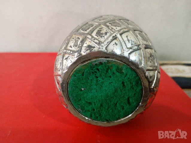 Винтидж посребрена кутия,цигаретник-ананас, снимка 5 - Антикварни и старинни предмети - 45779241