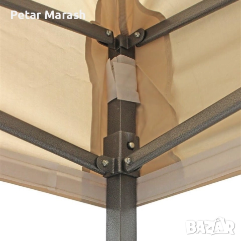 Луксозна шатра KraftWorld 3×4.5 м – премиум бежово платнище, сгъваема конструкция, снимка 11 - Градински мебели, декорация  - 51465182