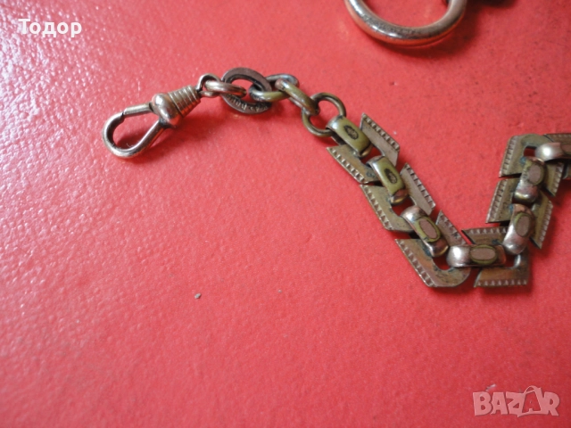 Позлатен кюстек верижка за часовник KJ Double Арт Деко , снимка 7 - Мъжки - 52826348