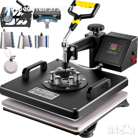 Професионална термопреса VEVOR 8 в 1 - 38×38 см - НОВА, неупотребявана