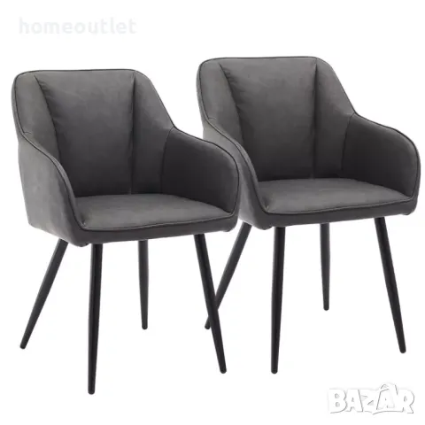 ПРОМОЦИЯ Трапезни столове с дамаска от PU кожа G-UDC22106GY, снимка 2 - Столове - 48849332