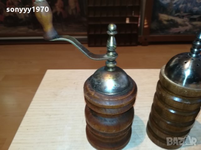 3бр дървени прибори-сол/пипер от германия 2810211706, снимка 7 - Антикварни и старинни предмети - 34613803