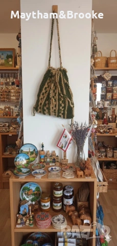 Ръчно изработена плетена торба в бохо (фолклорен) стил – уникален занаятчийски дизайн, снимка 5 - Чанти - 53867898