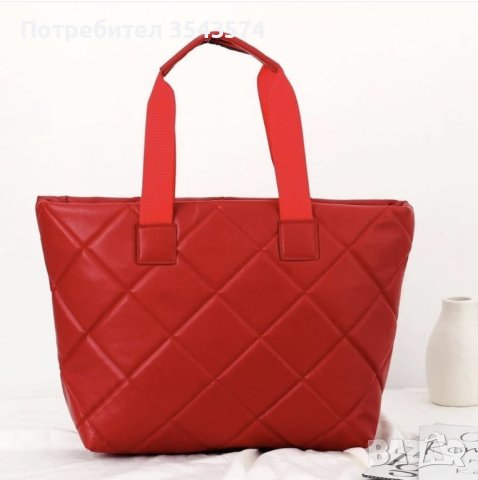 Дамска чанта произведена в Турция цвят черен ,червен ,бял и кафяв 35 х 30 х 3 cm, снимка 3 - Чанти - 44382111
