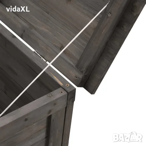 vidaXL Градинска ракла антрацит 99x49,5x58,5 см чам масив, снимка 7 - Ракли - 56147371