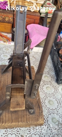 Стара гилотината за рязане на тютюн , снимка 4 - Антикварни и старинни предмети - 53281851