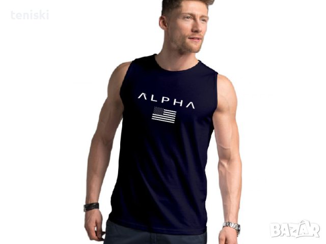 Тениски без ръкав Alpha Flag за спорт фитнес и ежедневие , снимка 1 - Тениски - 29574218