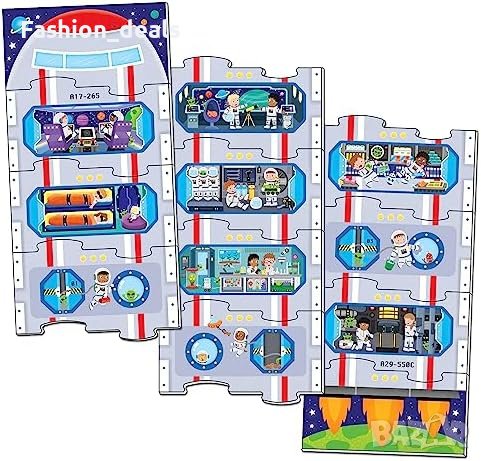Нова играчка Galt пъзел кула космическа совалка 12 части за деца 2+ години, снимка 3 - Образователни игри - 42058591