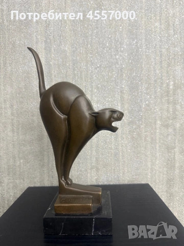 Уникална Ар Деко бронзова скулптура "Пантера" – Chris van der Hoef (JB Paris