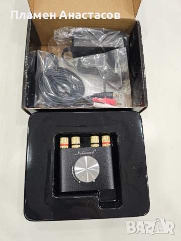 Nobsound Mini Bluetooth 5.0 Digital Power Amplifier – HiFi стерео усилвател 2×50W (черен), снимка 9 - Ресийвъри, усилватели, смесителни пултове - 53870756