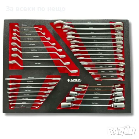 Професионален шкаф с инструменти с 12 чекмеджета - 11 пълни HAWEK, снимка 6 - Други инструменти - 50328172