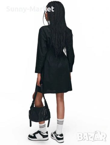 Дамска памучна рокля с ластик на талията, снимка 6 - Рокли - 53506139