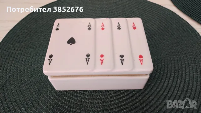 Италианска порцеланова кутия за карти / кутия за бижута - Ceramiche Artistiche P.G.