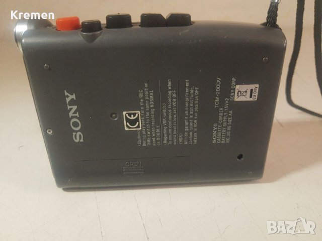 Репортерски локмен Sony TCM 200DV, снимка 5 - Радиокасетофони, транзистори - 40786023