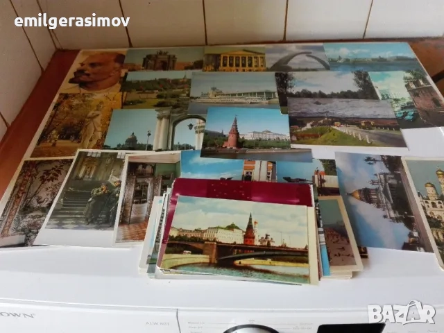  Класьор с пощенски марки и стари съветски картички.., снимка 11 - Филателия - 51540445