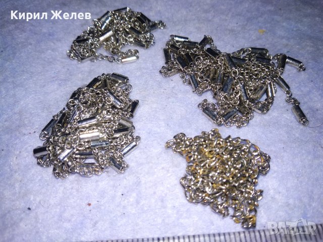 СТАРИ СТОМАНЕНИ ФИНИ ВЕРИЖКИ СИНДЖИРЧЕТА с БЯЛА ПОЗЛАТА 38941, снимка 11 - Колиета, медальони, синджири - 41860672