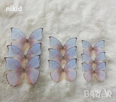 ядивни ядливи пеперуди вафлена хартия пъстроцветни за консумация украса на торта и мъфини, снимка 3 - Други - 18657833