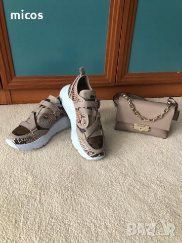 Запазени150 lv do 30.11!Nursace,маркови естествена кожа(змийска) спортни обувки,оригинал, снимка 1