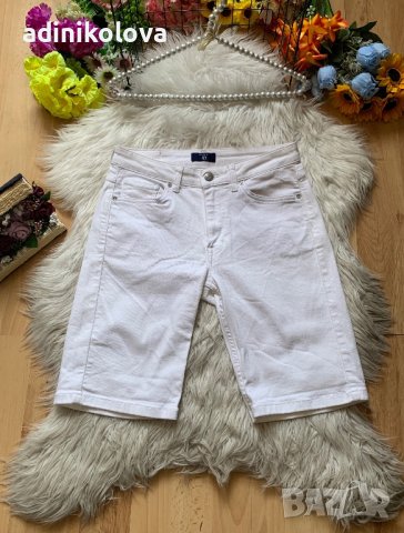 Къси бели дънки Gant, снимка 1 - Къси панталони и бермуди - 41570138